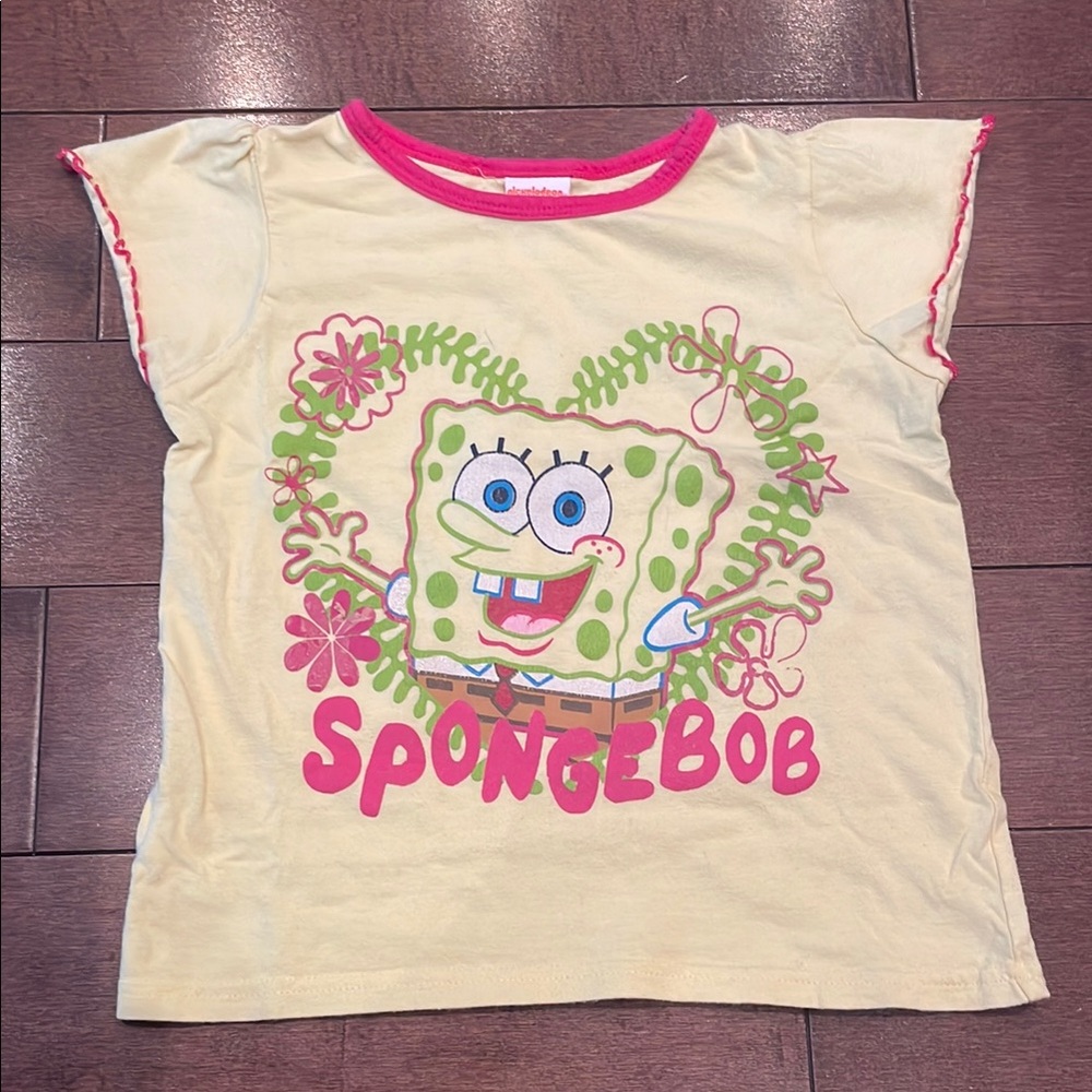 Nickelodeon Yellow and Pink SpongeBob Short Sleeve